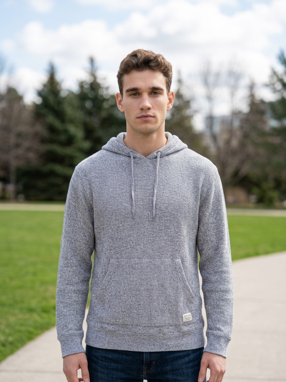 Quicksilver Knit Hoodie Sweatshirt - Casual Pullover Size Medium